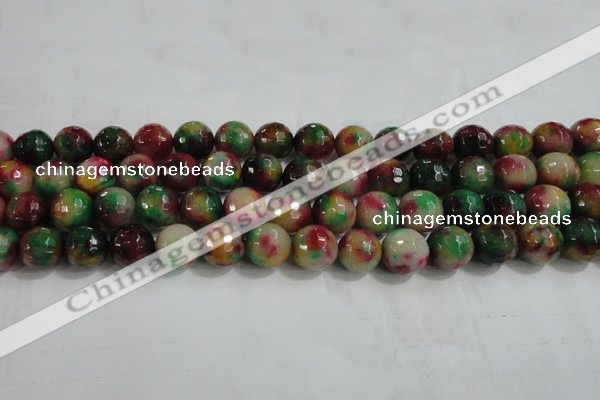 CCN4013 15 inches 12mm faceted round candy jade beads wholesale