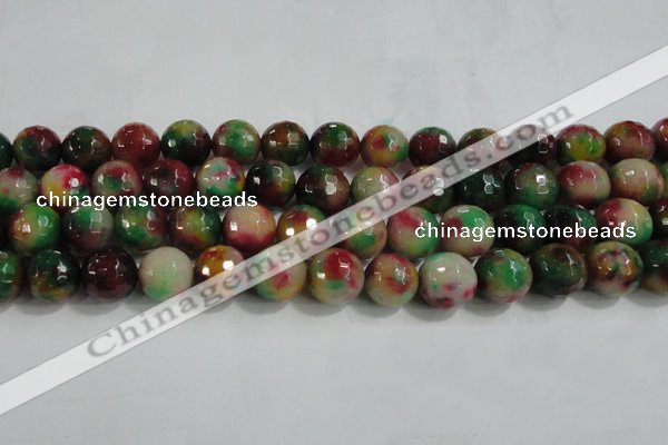 CCN4014 15 inches 14mm faceted round candy jade beads wholesale