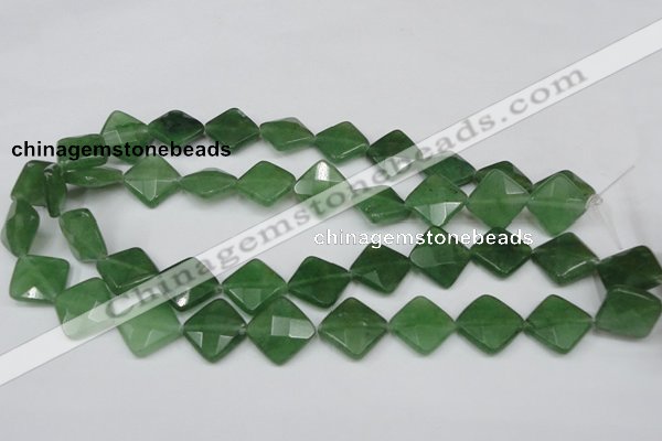 CCN404 15.5 inches 15*15mm faceted diamond candy jade beads