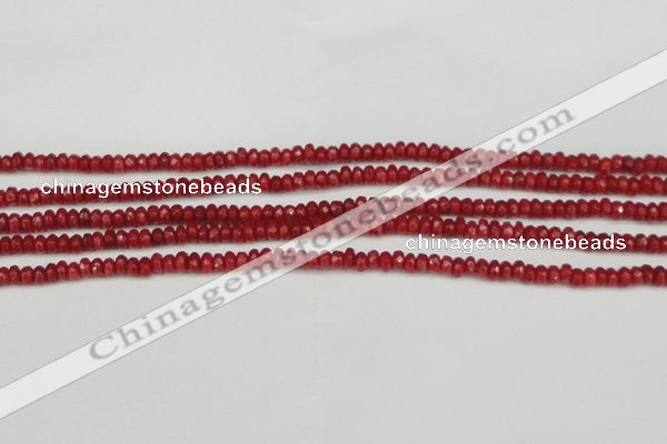 CCN4103 15.5 inches 2*4mm faceted rondelle candy jade beads