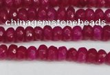 CCN4124 15.5 inches 4*6mm faceted rondelle candy jade beads