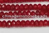 CCN4126 15.5 inches 4*6mm faceted rondelle candy jade beads