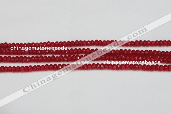 CCN4126 15.5 inches 4*6mm faceted rondelle candy jade beads