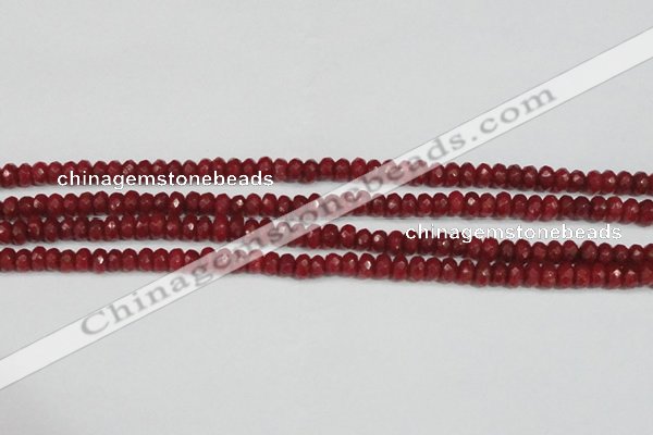 CCN4127 15.5 inches 4*6mm faceted rondelle candy jade beads