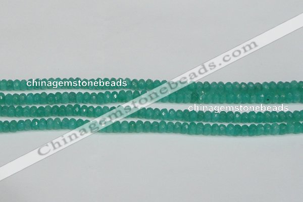 CCN4137 15.5 inches 4*6mm faceted rondelle candy jade beads