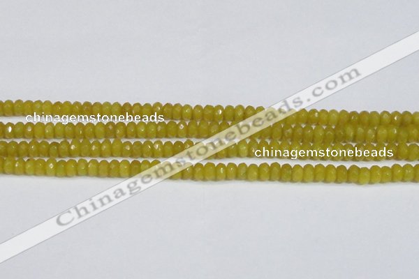 CCN4139 15.5 inches 4*6mm faceted rondelle candy jade beads