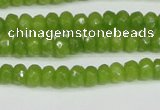 CCN4140 15.5 inches 4*6mm faceted rondelle candy jade beads