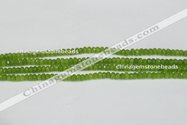 CCN4140 15.5 inches 4*6mm faceted rondelle candy jade beads