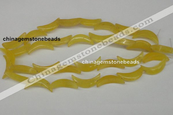 CCN415 15.5 inches 8*30mm curved moon candy jade beads wholesale