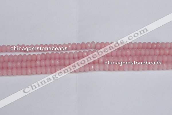 CCN4154 15.5 inches 5*8mm faceted rondelle candy jade beads