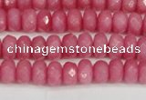 CCN4155 15.5 inches 5*8mm faceted rondelle candy jade beads