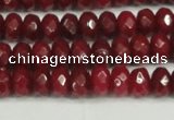 CCN4159 15.5 inches 5*8mm faceted rondelle candy jade beads