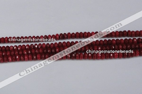 CCN4160 15.5 inches 5*8mm faceted rondelle candy jade beads