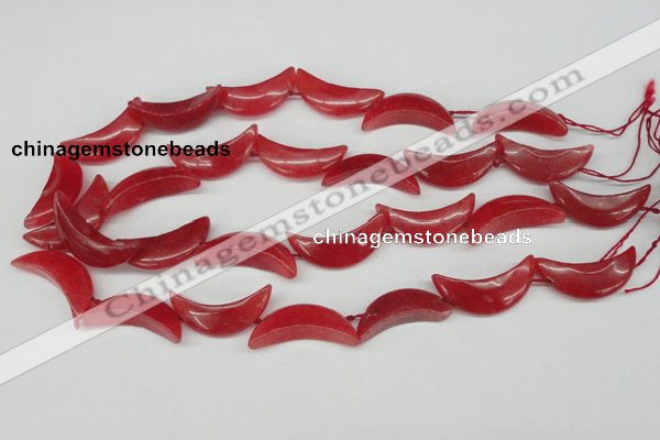 CCN417 15.5 inches 8*30mm curved moon candy jade beads wholesale