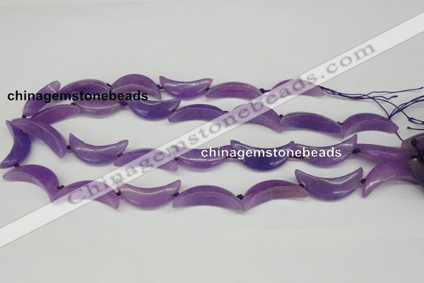 CCN418 15.5 inches 8*30mm curved moon candy jade beads wholesale