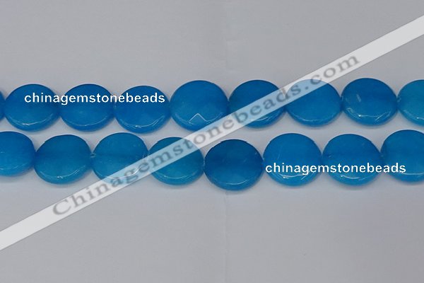 CCN4187 15.5 inches 20mm faceted coin candy jade beads wholesale