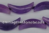 CCN419 15.5 inches 8*30mm curved moon candy jade beads wholesale