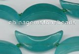 CCN421 15.5 inches 8*30mm curved moon candy jade beads wholesale