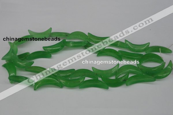 CCN422 15.5 inches 8*30mm curved moon candy jade beads wholesale