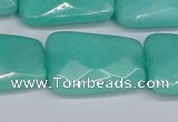 CCN4254 15.5 inches 18*25mm faceted trapezoid candy jade beads