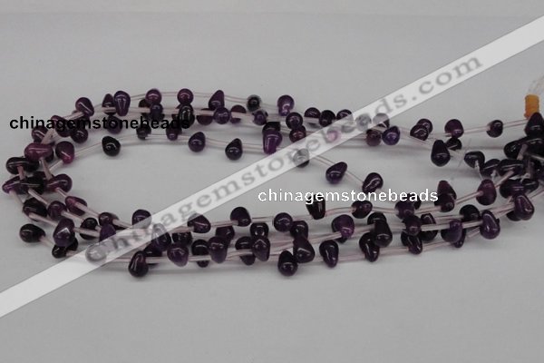 CCN432 15.5 inches Top-drilled 6*9mm teardrop candy jade beads