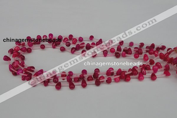 CCN435 15.5 inches Top-drilled 6*9mm teardrop candy jade beads