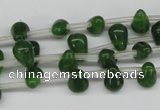 CCN439 15.5 inches Top-drilled 6*9mm teardrop candy jade beads