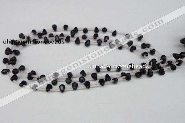 CCN442 15.5 inches Top-drilled 6*9mm teardrop candy jade beads