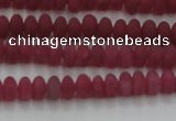 CCN4501 15.5 inches 3*5mm rondelle matte candy jade beads