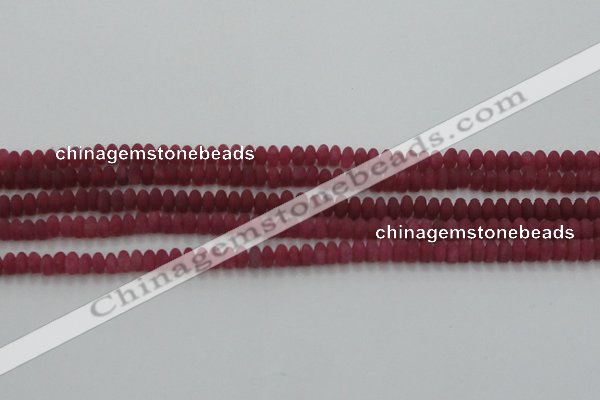 CCN4501 15.5 inches 3*5mm rondelle matte candy jade beads