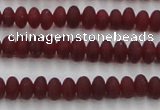 CCN4502 15.5 inches 3*5mm rondelle matte candy jade beads