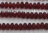 CCN4502 15.5 inches 3*5mm rondelle matte candy jade beads