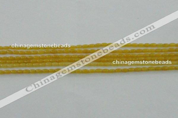 CCN4511 15.5 inches 3*5mm rice candy jade beads wholesale