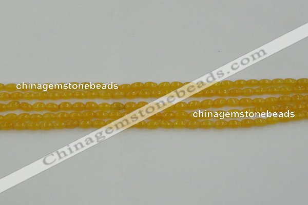 CCN4518 15.5 inches 4*6mm rice candy jade beads wholesale