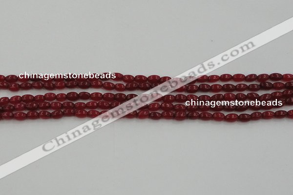 CCN4520 15.5 inches 4*6mm rice candy jade beads wholesale