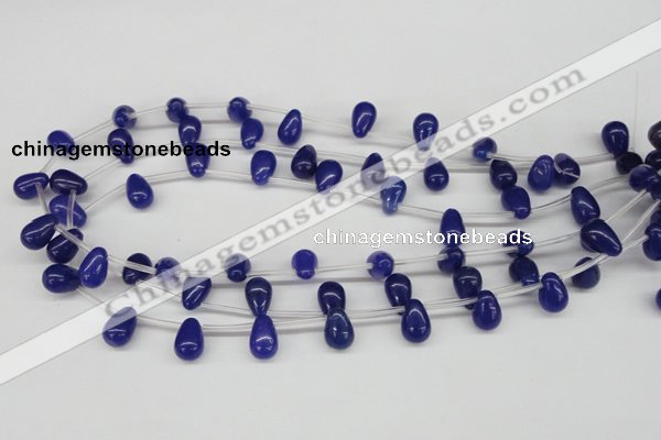 CCN455 15.5 inches Top-drilled 8*12mm teardrop candy jade beads