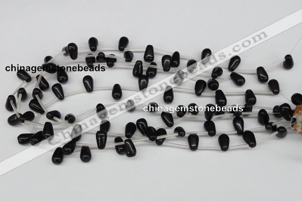 CCN458 15.5 inches Top-drilled 8*12mm teardrop candy jade beads