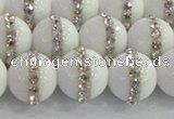 CCN4602 15.5 inches 10mm round candy jade with rhinestone beads