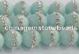 CCN4611 15.5 inches 8mm round candy jade with rhinestone beads