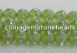 CCN4620 15.5 inches 6mm round candy jade with rhinestone beads