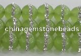 CCN4622 15.5 inches 10mm round candy jade with rhinestone beads