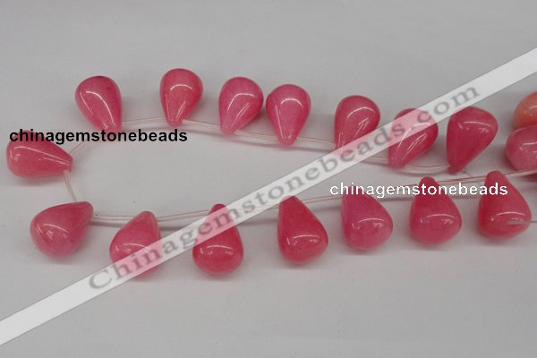 CCN465 15.5 inches Top-drilled 18*25mm teardrop candy jade beads