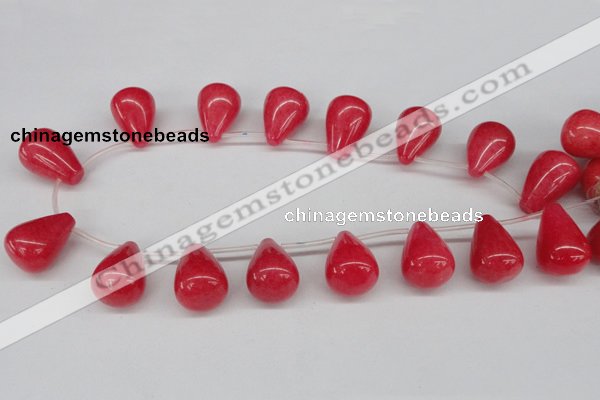 CCN466 15.5 inches Top-drilled 18*25mm teardrop candy jade beads