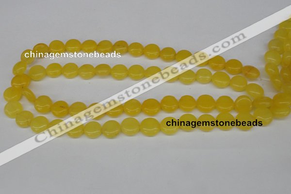 CCN475 15.5 inches 12mm flat round candy jade beads wholesale