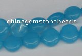 CCN480 15.5 inches 12mm flat round candy jade beads wholesale