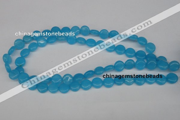 CCN480 15.5 inches 12mm flat round candy jade beads wholesale