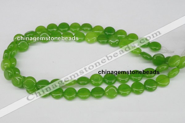 CCN481 15.5 inches 12mm flat round candy jade beads wholesale