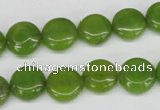 CCN482 15.5 inches 12mm flat round candy jade beads wholesale