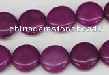 CCN485 15.5 inches 14mm flat round candy jade beads wholesale