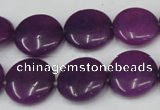 CCN491 15.5 inches 16mm flat round candy jade beads wholesale